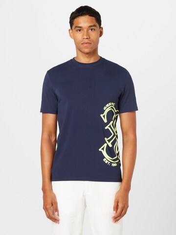 GUESS Funkční tričko 'LEROI' – modrá: přední strana