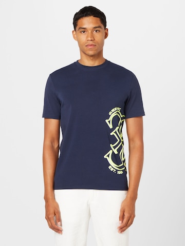 GUESS T-Shirt 'LEROI' in Blau: Vorderseite