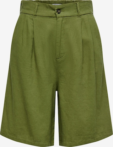 ONLY Kalhoty se sklady v pase 'Caro' – zelená: přední strana