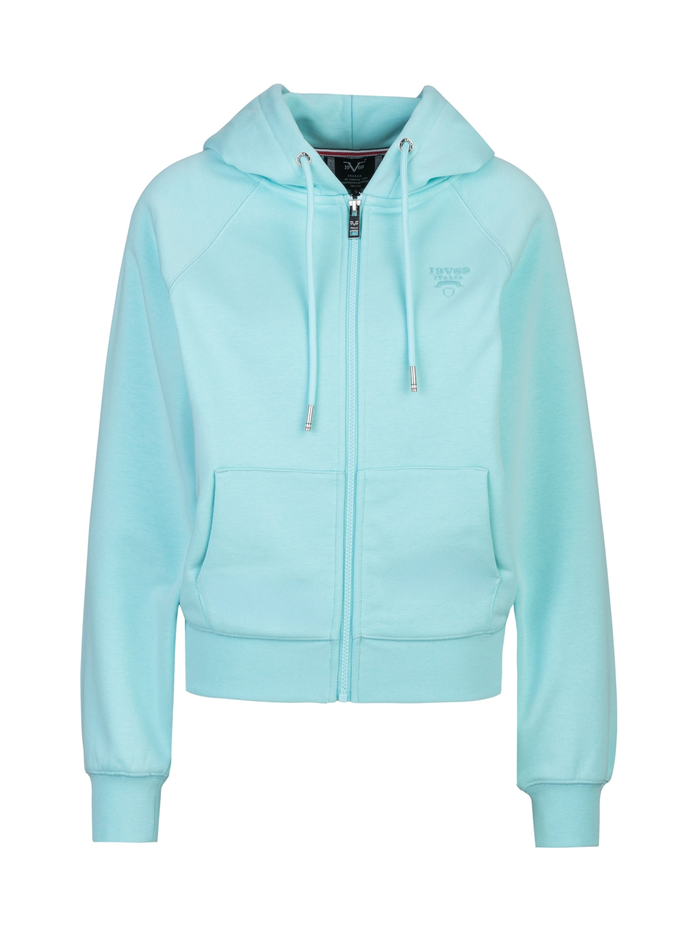 19V69 ITALIA Zip-Up Hoodie 'Karana' in Blue: front