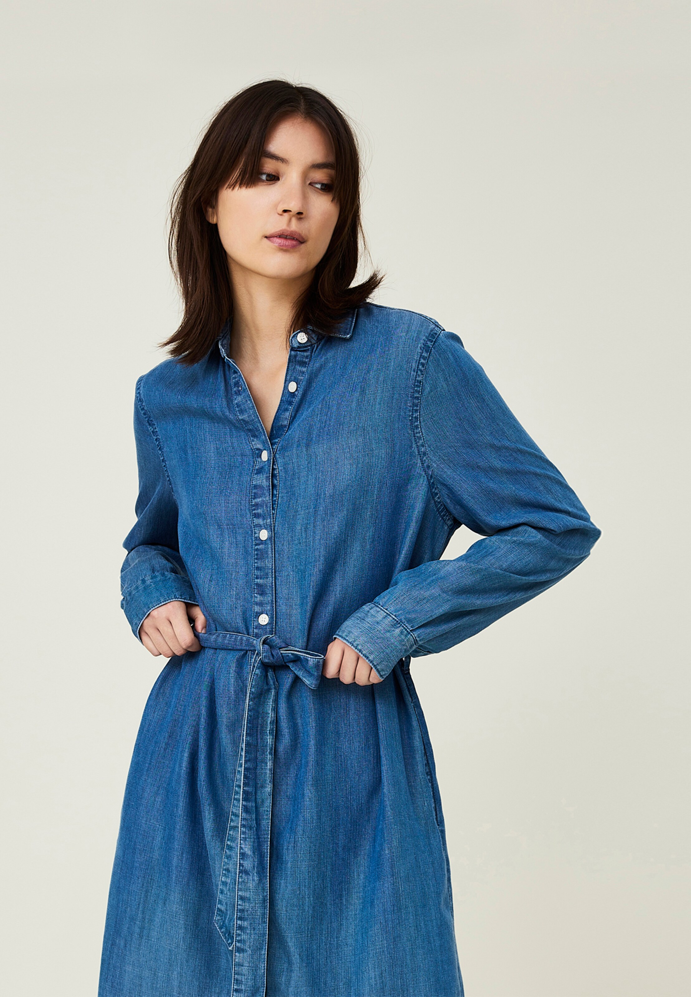 Frauen Kleider Lexington Hemdblusenkleid 'ISA' in Blau - DI48558 Frauen Kleider Lexington Hemdblusenkleid 'ISA' in Blau - DI48558