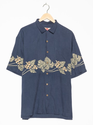 Hilo Hattie Button Up Shirt in L-XL in Blue: front