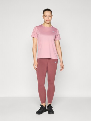 Skinny Pantalon de sport new balance en rouge