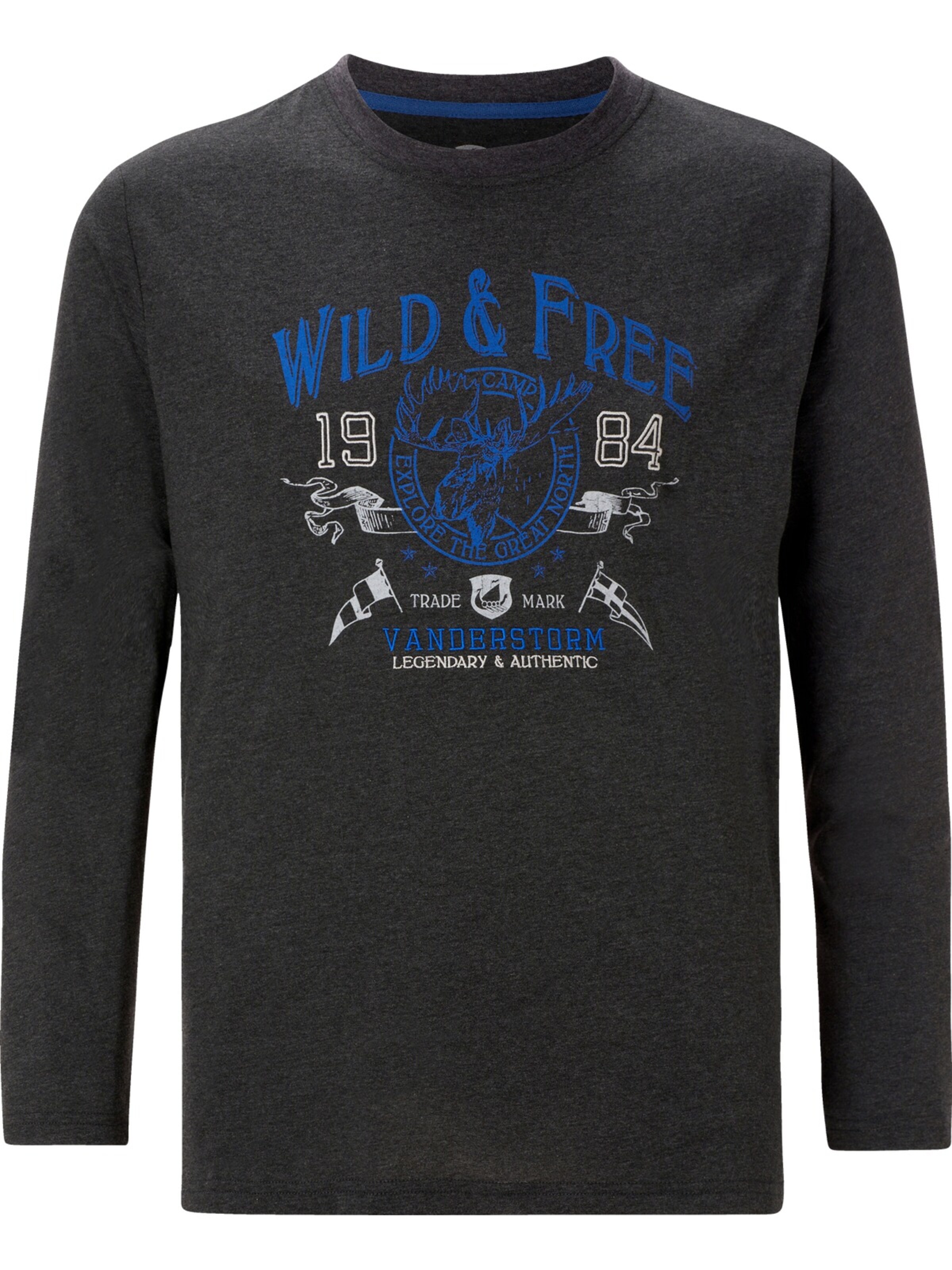 Jan Vanderstorm Shirt 'Staaf' in Grau: Vorderseite