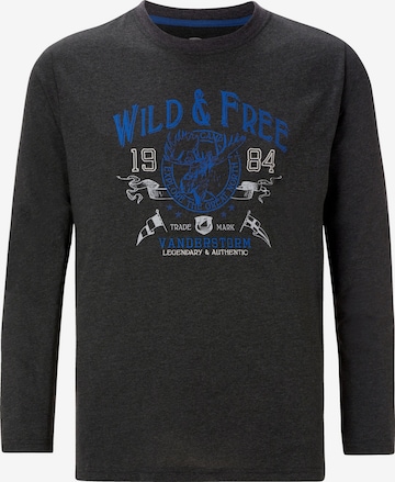 Jan Vanderstorm Shirt 'Staaf' in Grau: Vorderseite