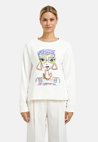 Milano Italy Sweatshirt in White: front