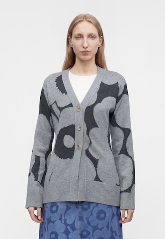 Marimekko Gebreid vest 'KUMMA' in Grijs: voorkant