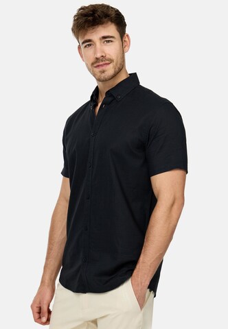 INDICODE JEANS Regular fit Button Up Shirt in Black