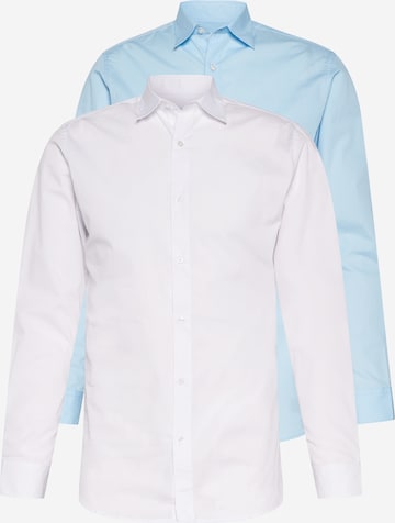 JACK & JONES - Slim Fit Camisa clássica 'Joe' em azul: frente