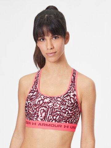 UNDER ARMOUR Bustier Sport bh in Roze: voorkant