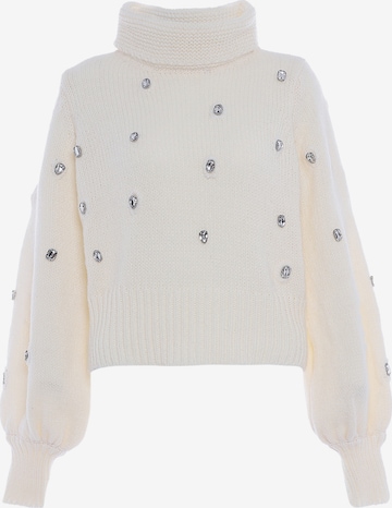 faina - Pullover em branco: frente