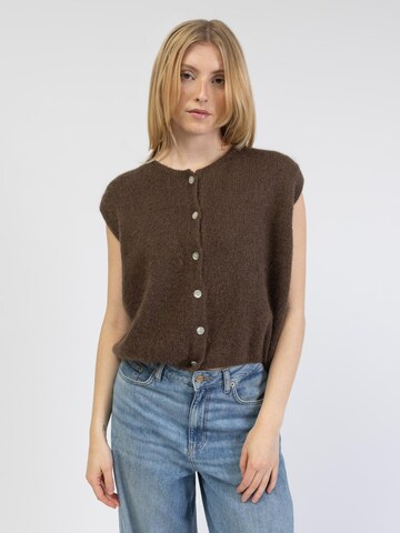 BROKE + SCHÖN Strickjacke 'Lockere Strickweste'‌‌‌‌ in Braun: Vorderseite