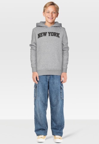 Urban Classics Sweatshirt 'Los Angeles & New York' in Grau
