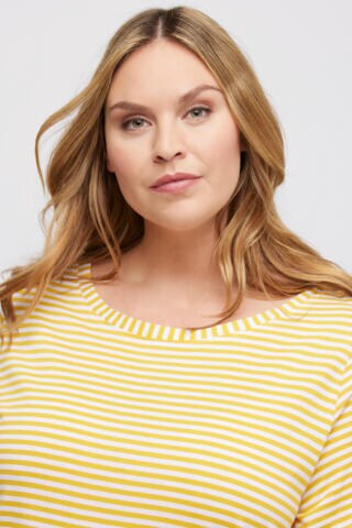 T-shirt Ulla Popken en jaune