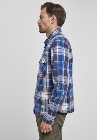 Brandit Regular fit Button Up Shirt in Blue