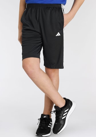 ADIDAS SPORTSWEAR Regular Workout Pants 'Train Essentials Aeroready 3-Stripes -Fit' in Black: front