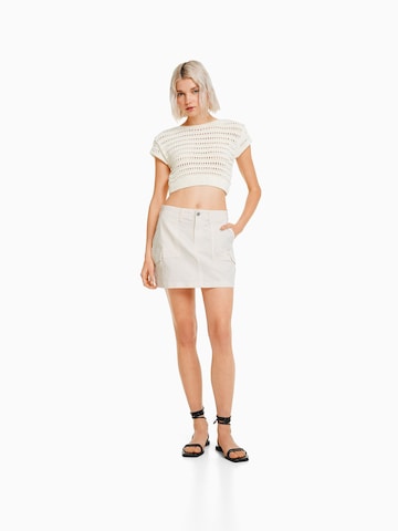 Jupe Bershka en blanc