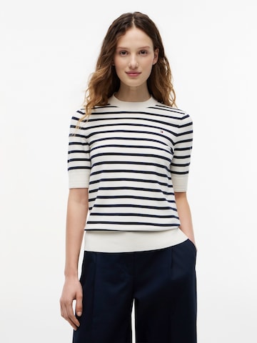 Pull-over TOMMY HILFIGER en beige : devant