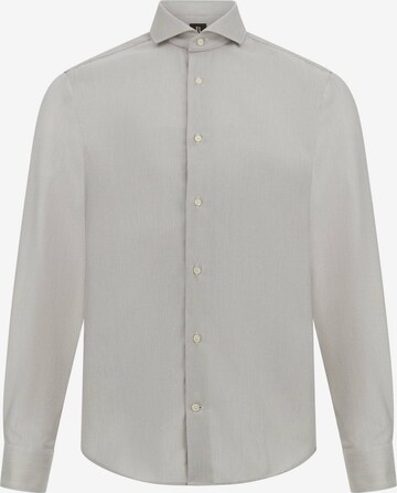 Boggi Milano Slim fit Button Up Shirt in Grey: front