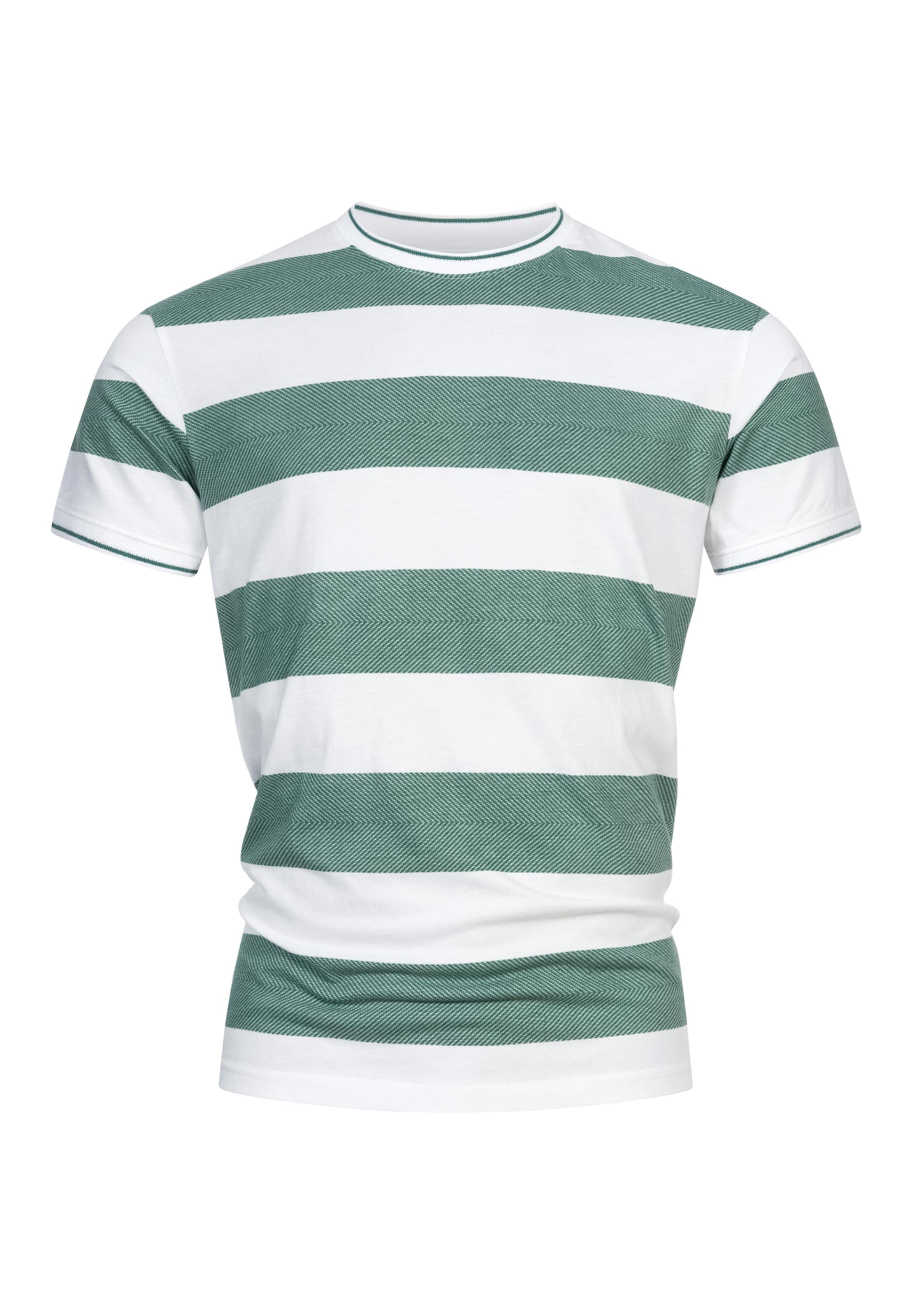 INDICODE JEANS Shirt ' Ariba ' in S in Green / White, Item view
