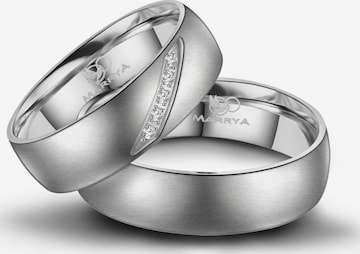 MARRYA Ring 'MARRYA ES-04 Ehering aus Edelstahl – Silberfarben' in White: front