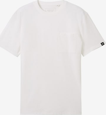 T-Shirt TOM TAILOR DENIM en blanc : devant