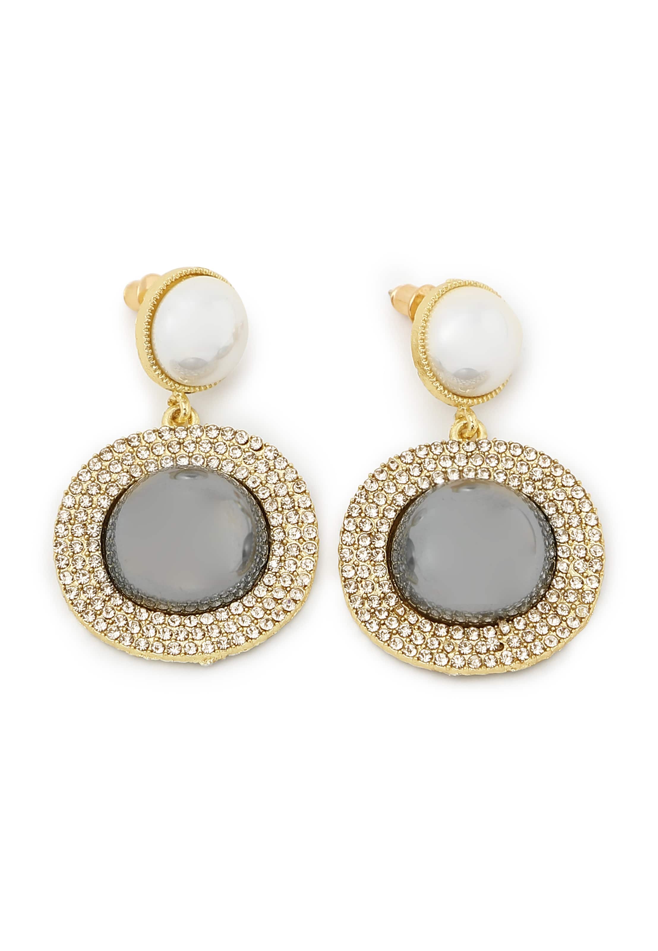 SOHI Uhani 'Gabriella' | srebrna barva: sprednja stran