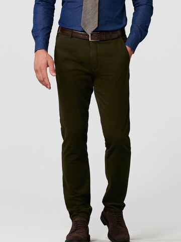 Regular Pantalon chino MEYER en vert : devant