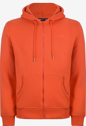 WEM Fashion Zip-Up Hoodie 'Spell' in Orange: front