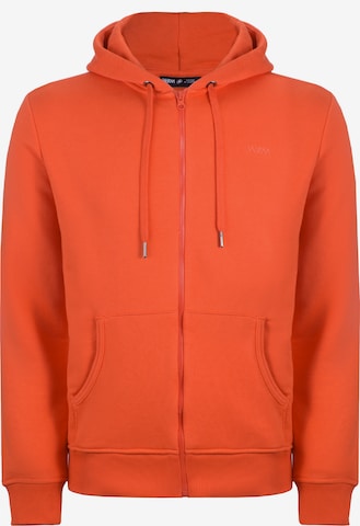 WEM Fashion Zip-Up Hoodie 'Spell' in Orange: front