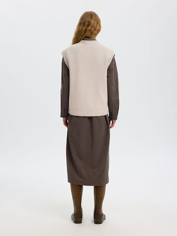 SELECTED - Chaleco de punto en gris
