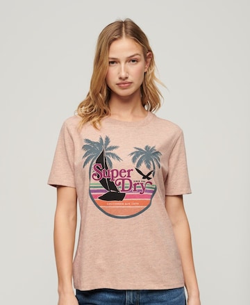 T-shirt Superdry en rose : devant