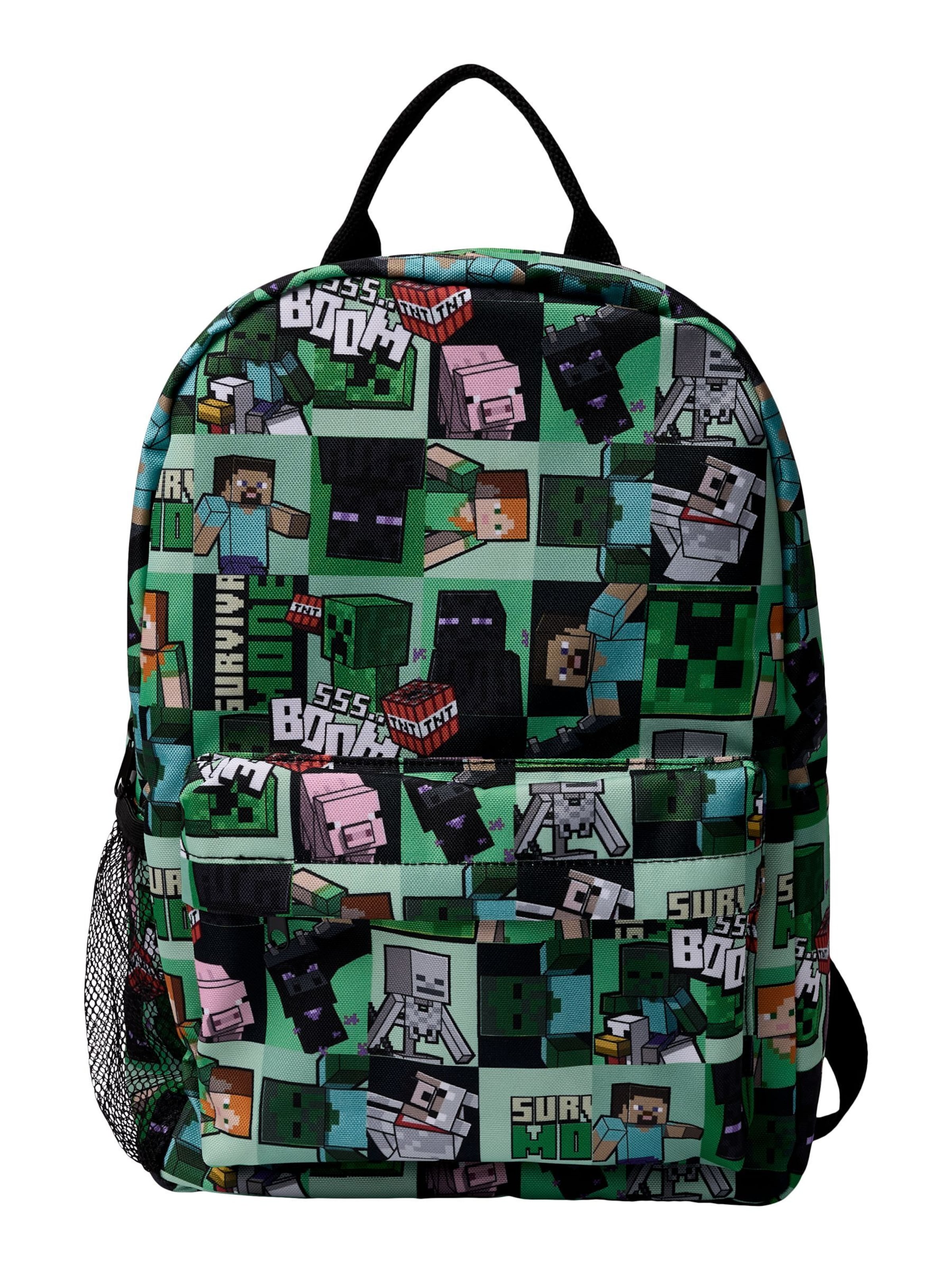 NAME IT - Mochila 'Minecraft' en negro: frente