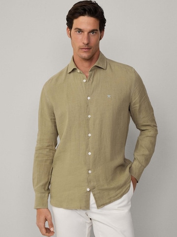 Hackett London Regular Fit Hemd in Grün: Vorderseite