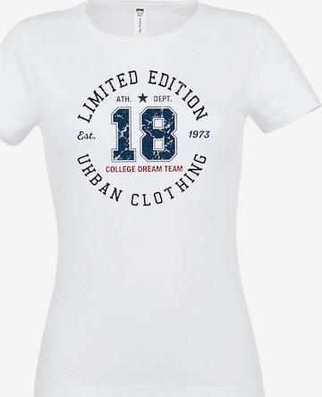 RMK Shirt 'College 18' in White: front
