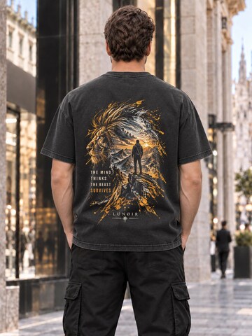 LUNØIR Studio Shirt 'Two Sides One Soul' in Black