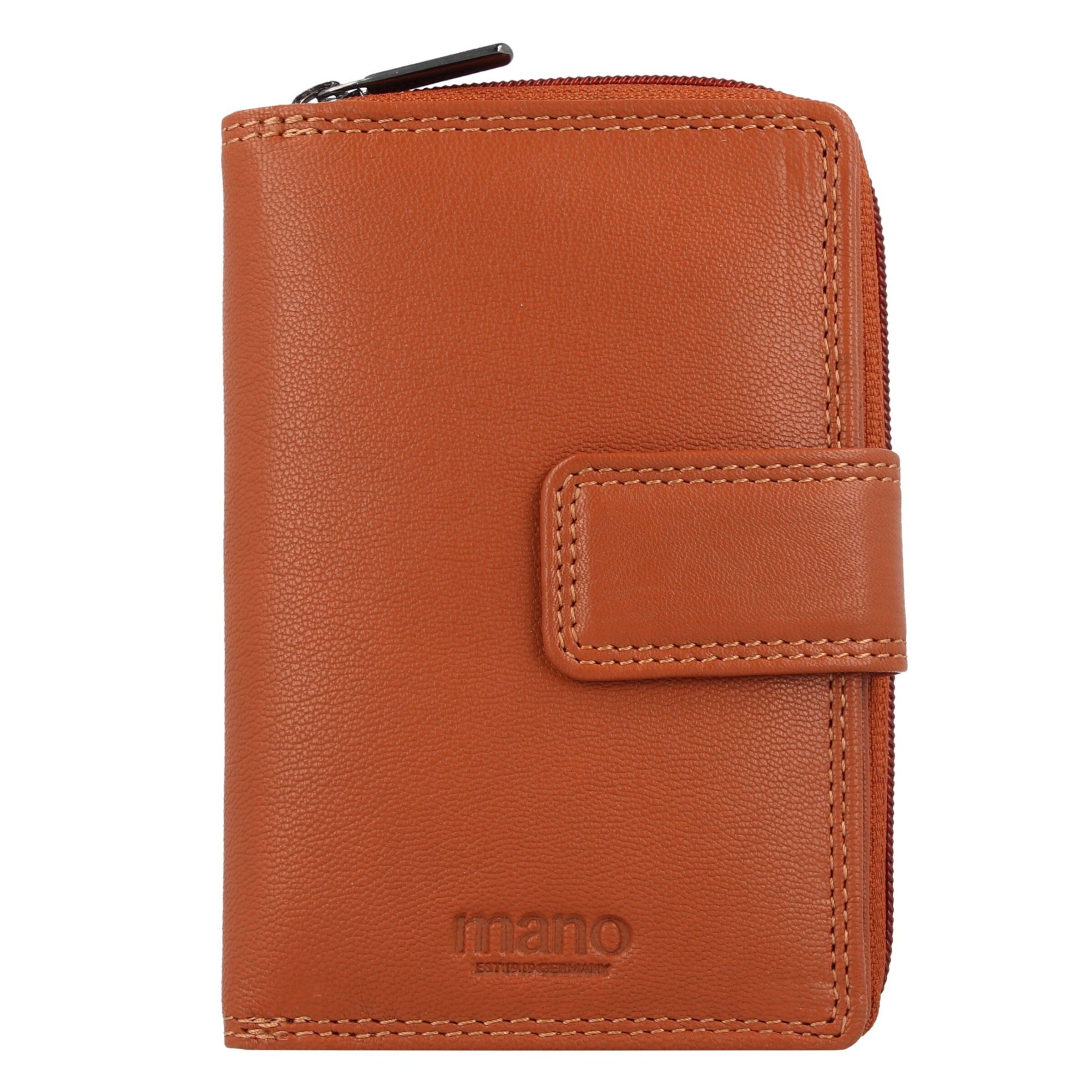 mano Portemonnee 'Donna Giulia' in Bruin: voorkant