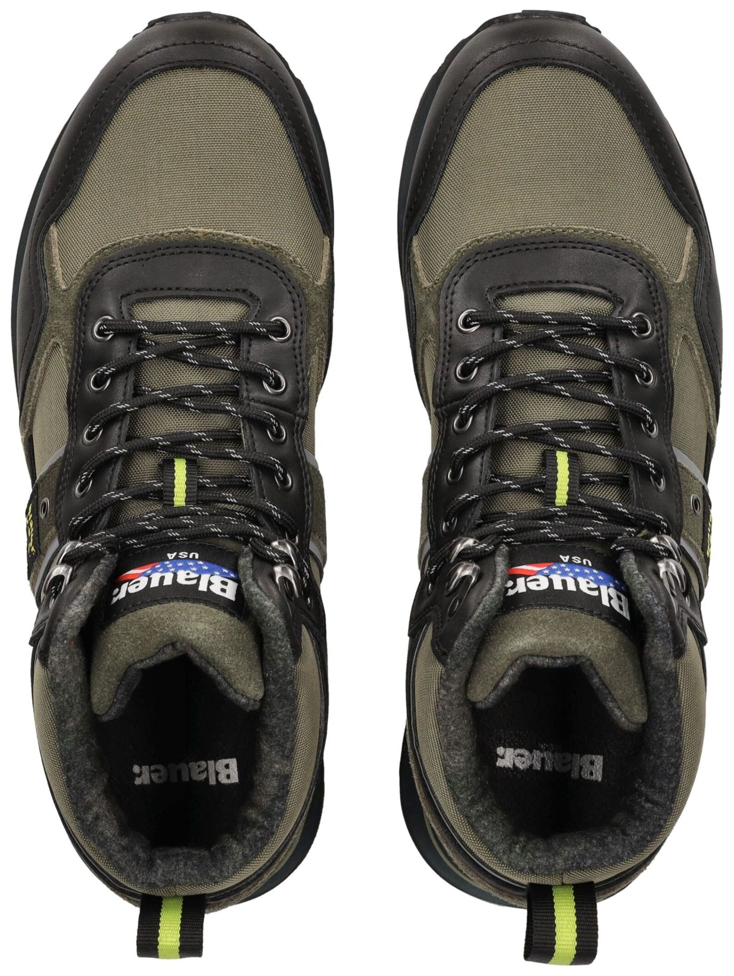 Sneaker alta di Blauer.USA in verde