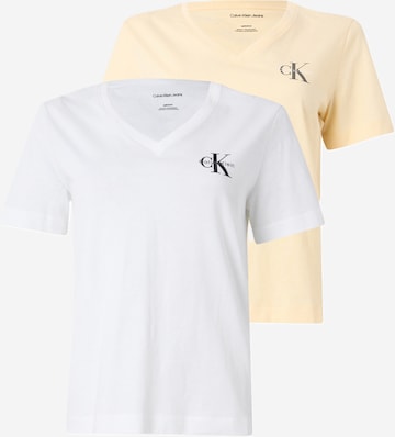 Calvin Klein Jeans Tričko 'Monologo T' – žlutá: přední strana