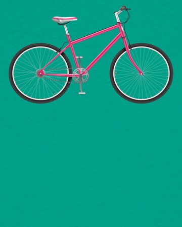 watabout.kids Shirt 'Pink Bike' in Green