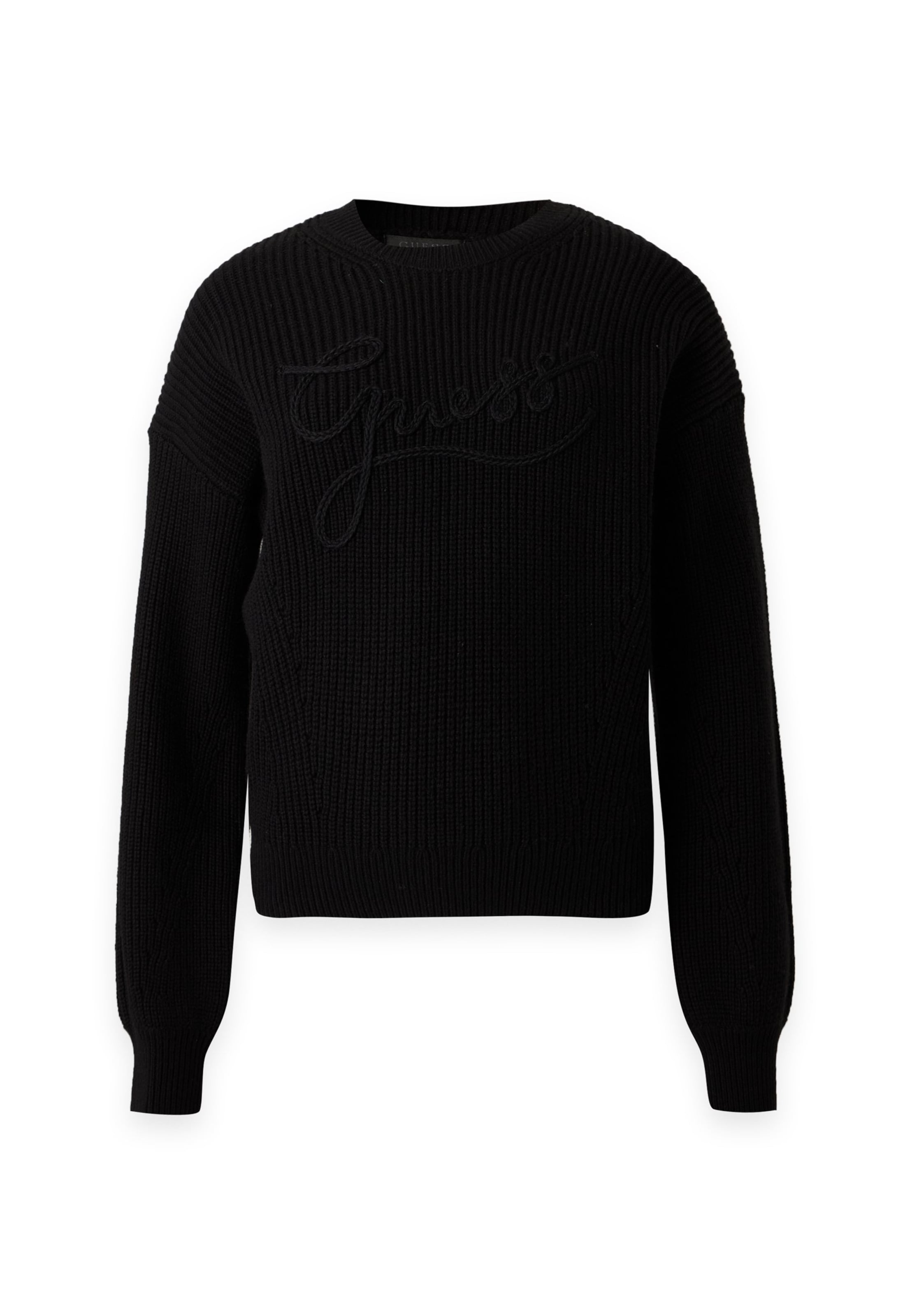 GUESS Pullover 'FAITH' in Schwarz: Vorderseite