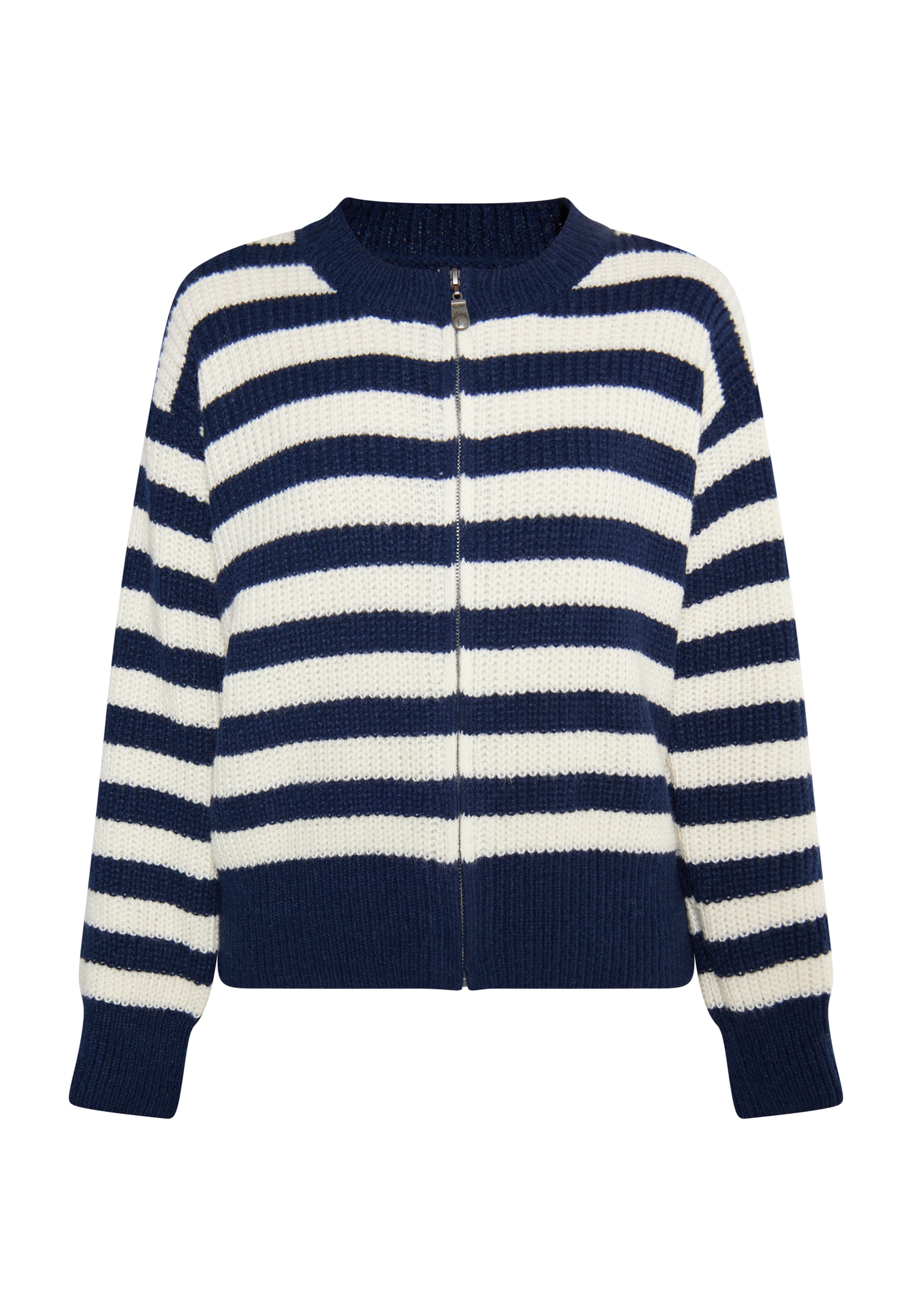 Geacă tricotată 'Imane' de la DreiMaster Vintage pe albastru: față