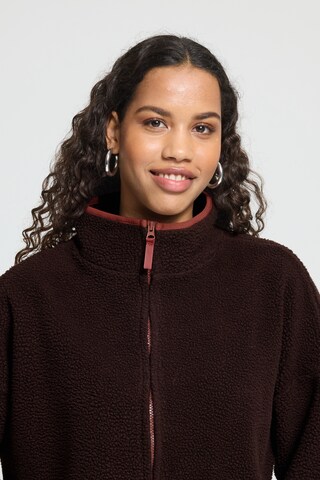 ICHI Fleece jas 'MONSI ' in Bruin
