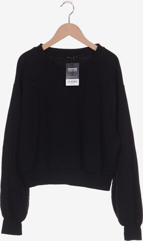 Bershka Sweatshirt & Zip-Up Hoodie in S in Black: front
