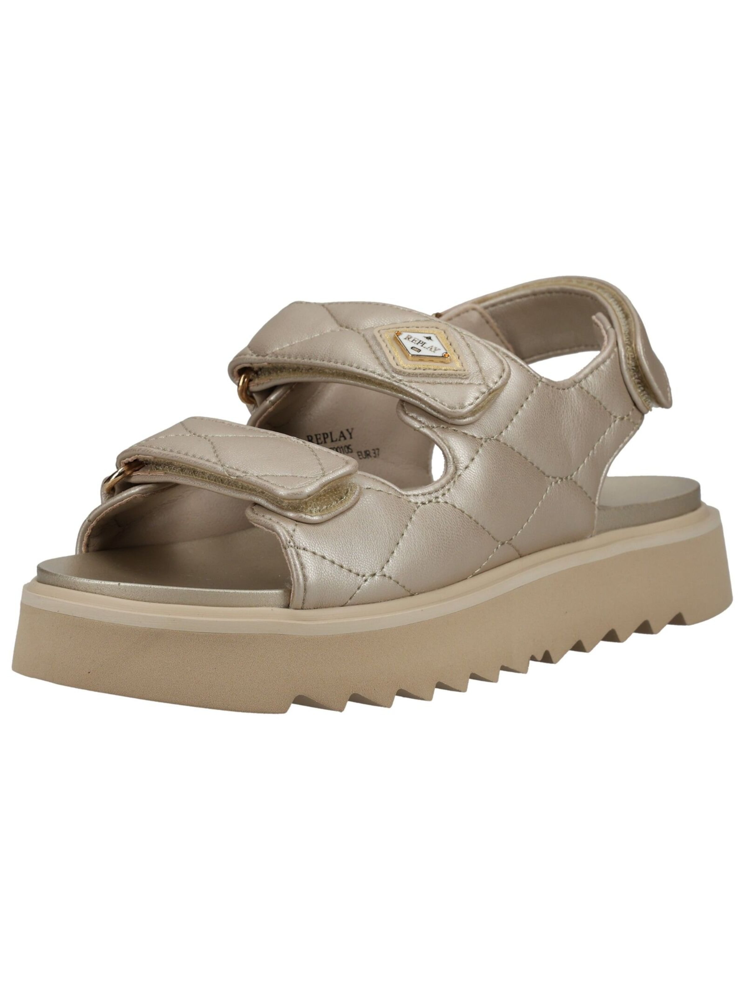 REPLAY Sandalen met riem in Beige: voorkant