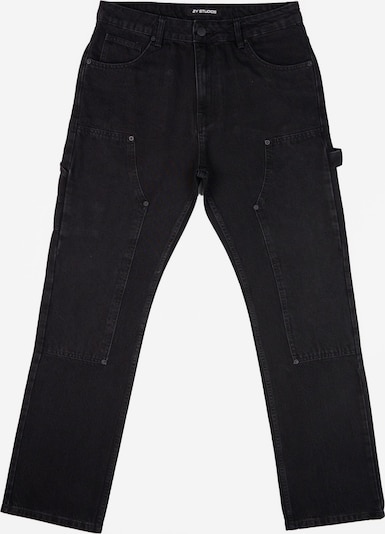 2Y Studios Cargofarkut 'Haldor' värissä musta denim, Tuotenäkymä