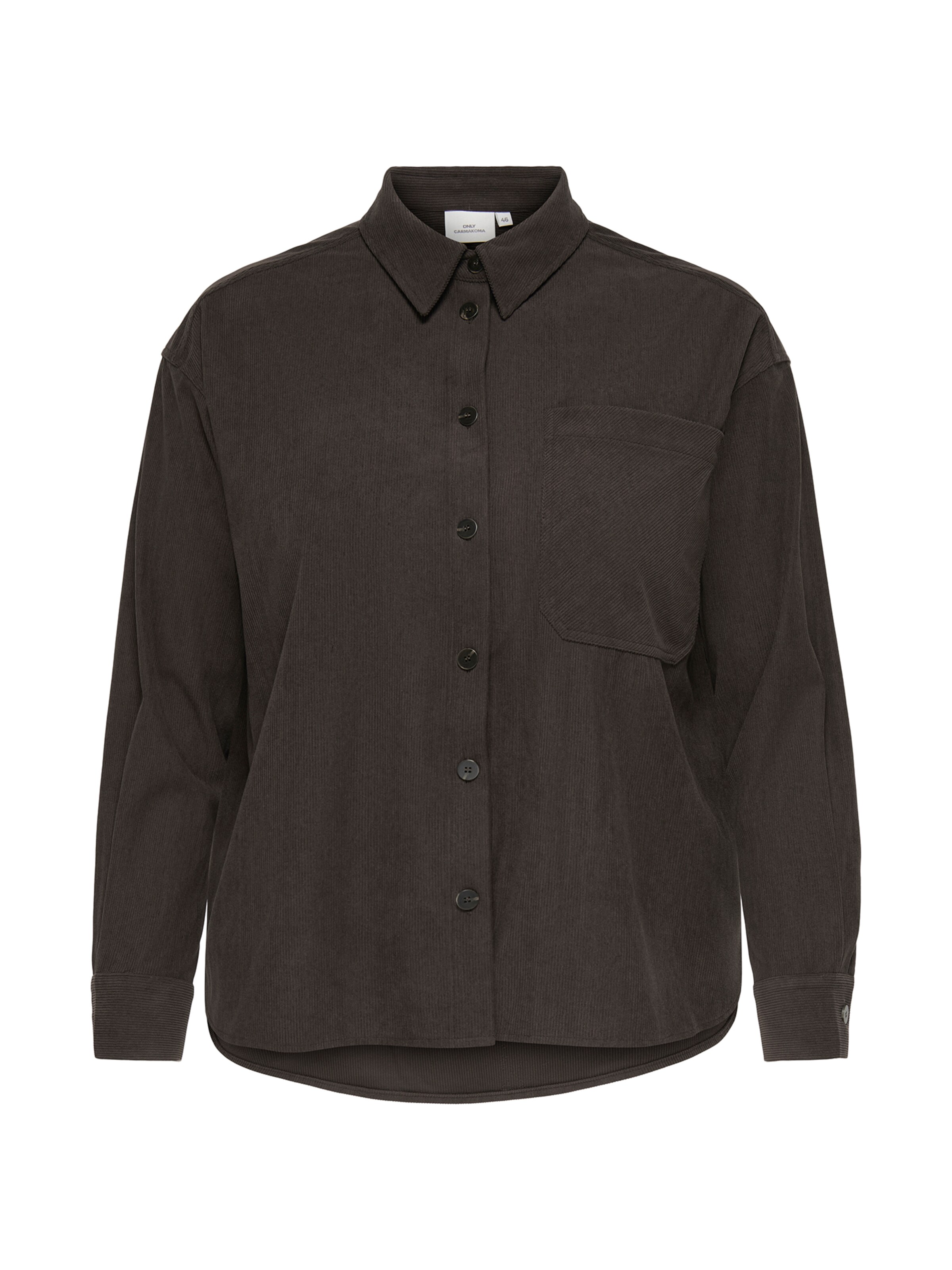 ONLY Carmakoma - Blusa en marrón: frente