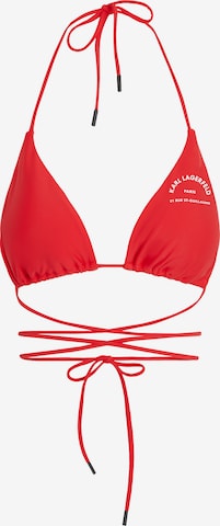 Karl Lagerfeld - Top de bikini 'Rue St-Guillaume' en rojo: frente
