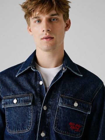 Red Bull Racing x Pepe Jeans Regular fit Button Up Shirt in Blue