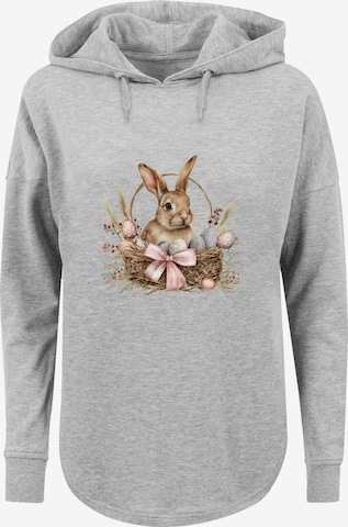 Sweat-shirt 'Osterhasen Korb Dekor' F4NT4STIC en gris : devant